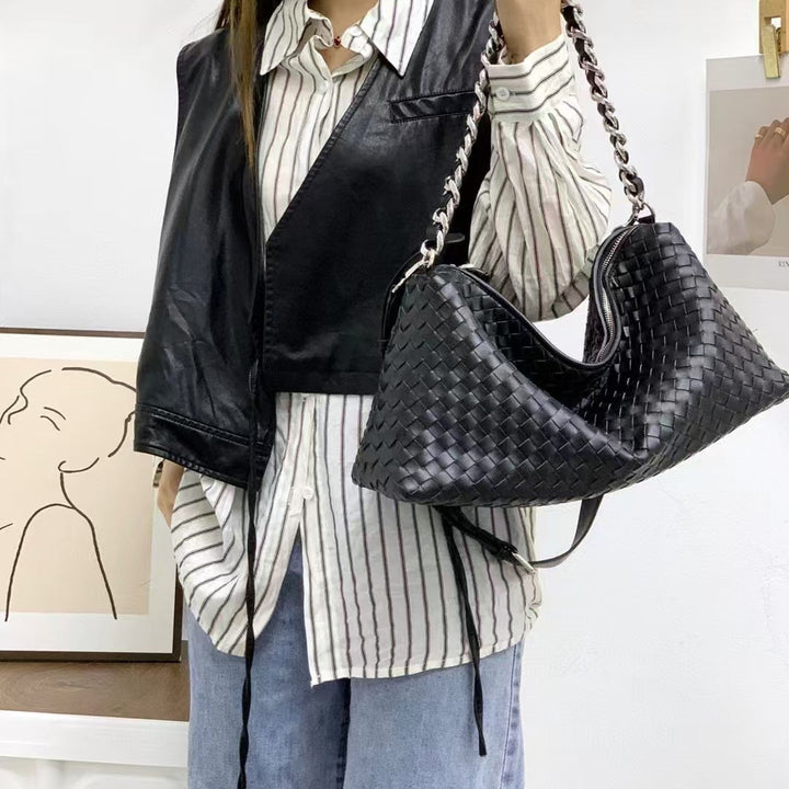Nanchang  | Gewebte Leder‑Hobo‑Tasche